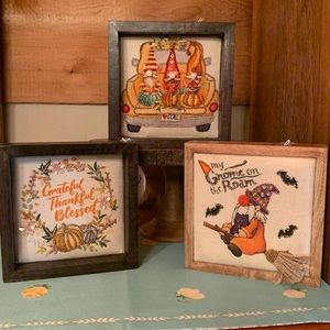 Gnome Holiday Frame Art - Halloween, Thanksgiving